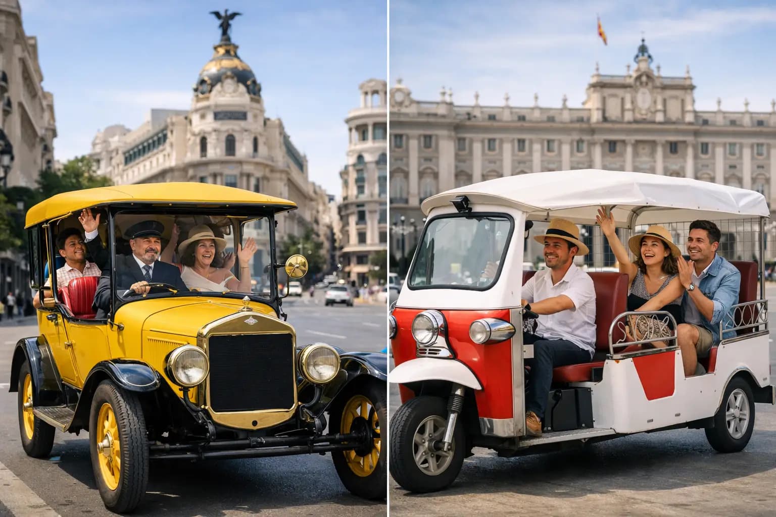 Classic Car vs Tuk Tuk: Madrid in True Style