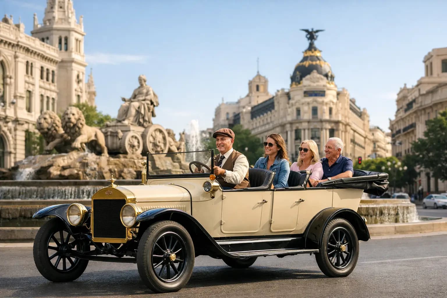 A Private Ford Model T City Tour Through Madrid